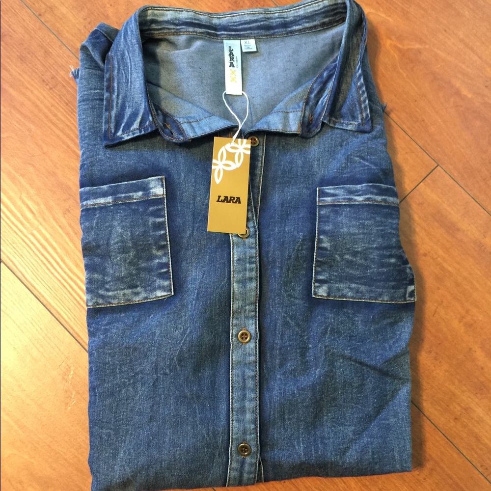 Jean button down